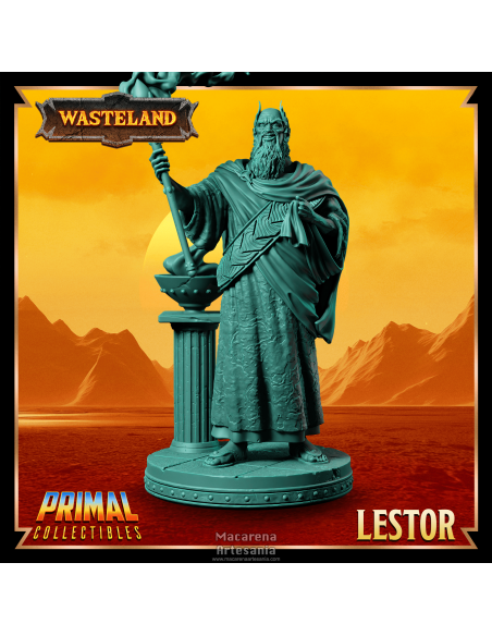 Figura Rey Hechicero Lestor de Primal Collectibles en resina premium.