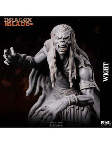 Detalle de rostro y garras en la figura Wight 02.