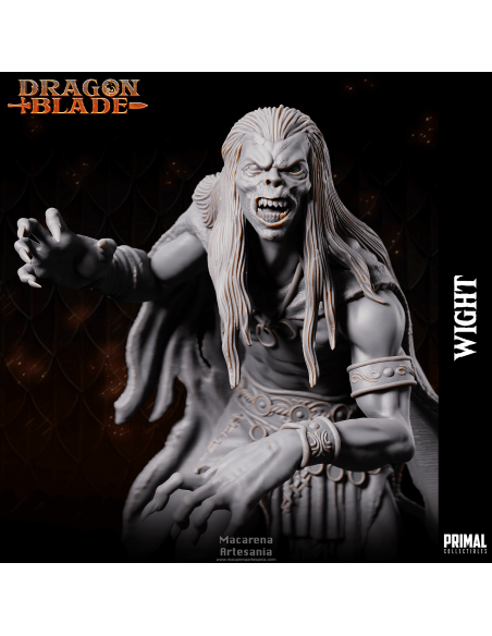 Detalle de rostro y garras en la figura Wight 02.