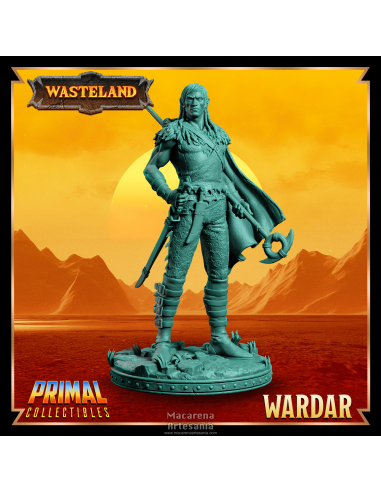 Figura D&D Mago elfo Wardar en resina premium.