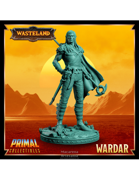Figura D&D Mago elfo Wardar en resina premium.