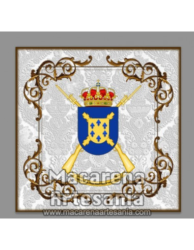 Azulejo cuadrado con escudo del Tercio Alejandro Farnesio 4º de la Legión. Solo en venta en nuestra tienda online