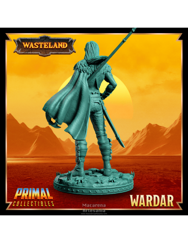 Escena de Wasteland: Wardar listo para la batalla.