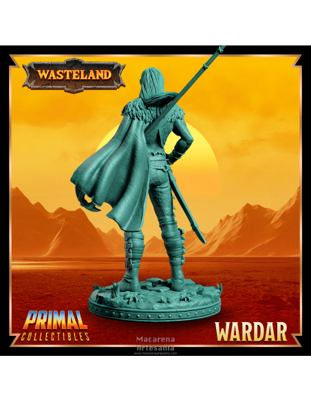 Escena de Wasteland: Wardar listo para la batalla.
