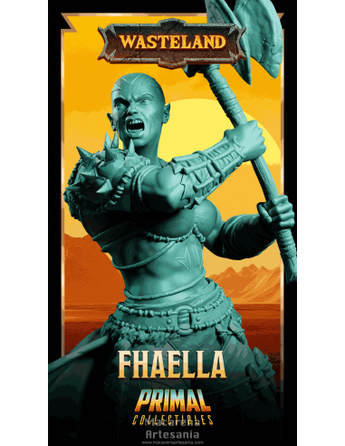 Guerrero tribal femenino Fhaella en escala 32 mm para juegos de rol