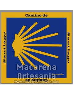 Azulejo cuadrado de recuerdo del camino santiago, solo en venta en nuestra tienda online.