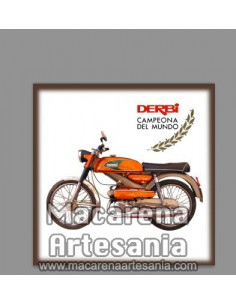 Azulejo cuadrado estilo vintage de Derbi Antorcha, en venta en nuestra tienda online.