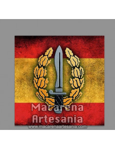Azulejo cuadrado con emblema de los Grupos de Operaciones Especiales. Solo en venta en nuestra tienda online