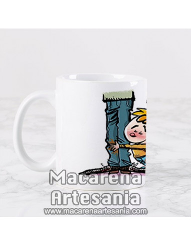 Taza ideal para regalo del padre de cerámica con el texto " I love Papá" en venta en nuestra tienda de regalos personalizados