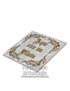 Azulejo para regalar a un Piloto y el texto "Aquí vive un Piloto" en venta en nuestra tienda. 2