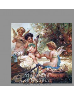 Azulejo cuadrado de ángeles vintage, solo en venta en nuestra tienda online.