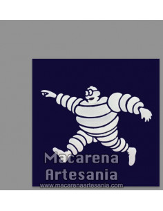 Reproducción en azulejo cuadrado tipo decoración con publicidad Michelin solo en nuestra tienda online