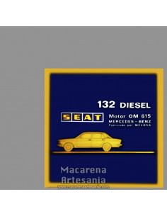 Azulejo cuadrado estilo vintage de Seat 132 , en venta en nuestra tienda online.