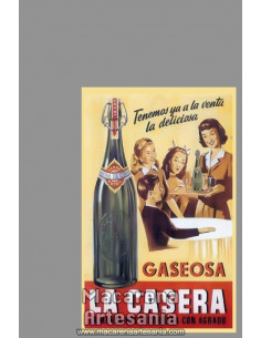 Azulejo rectangular tipo decoración vintage de Publicidad de bebida Gaseosa La Casera. Solo en venta en nuestra tienda online.