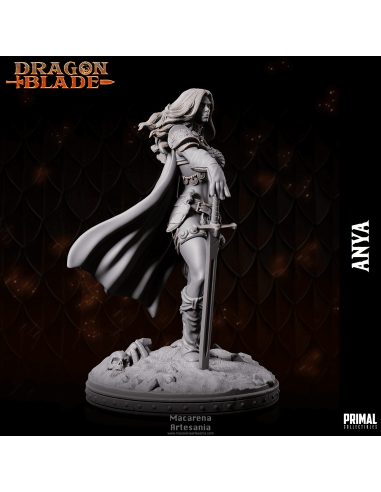 Miniatura Anya Bárbara Humana Primal Collectibles, figura 3D en resina premium, escala 32 mm o 75 mm.