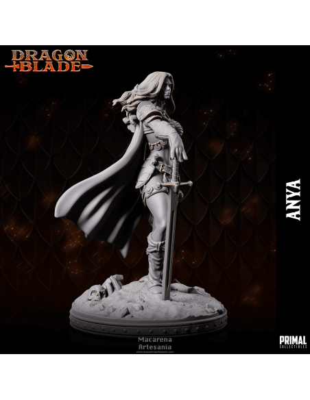 Miniatura Anya Bárbara Humana Primal Collectibles, figura 3D en resina premium, escala 32 mm o 75 mm.