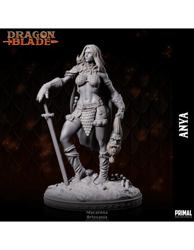 Anya Bárbara Humana en resina premium, impresión 3D profesional de Macarena Artesanía.