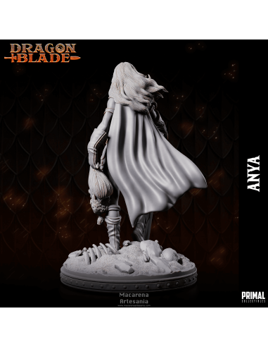 Figura 3D Anya Bárbara Humana de Primal Collectibles, alta calidad de impresión en resina.